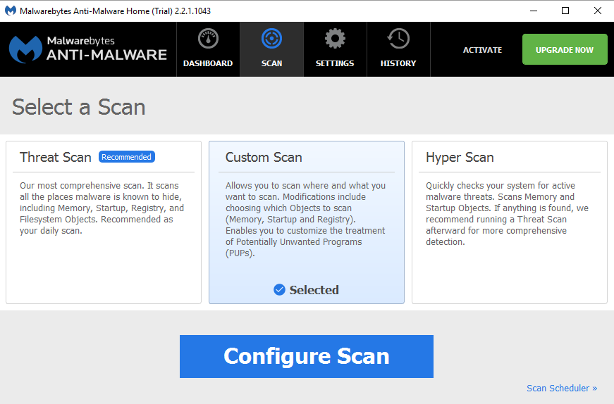 Malwarebytes scan deals