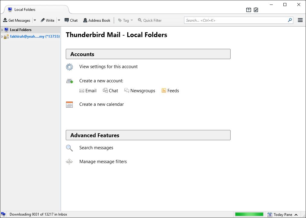 thunderbird email setup windows 10